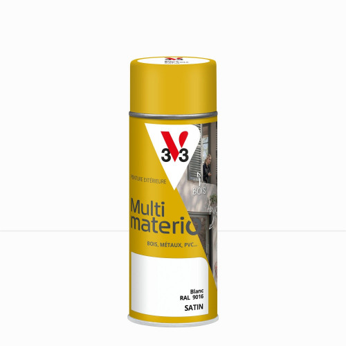Bombe de peinture Multimaterio V33 blanc satine 400 ml - V33
