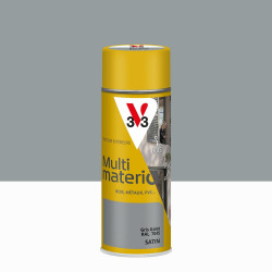 Bombe de peinture Multimaterio V33 gris galet satine 400 ml de marque V33, référence: B9181900