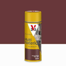 Bombe de peinture Multimaterio V33 rouge basque satine 400 ml de marque V33, référence: B9182100