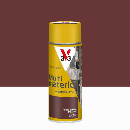 Bombe de peinture Multimaterio V33 rouge basque satine 400 ml - V33