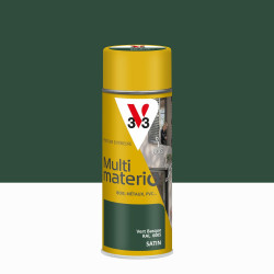 Bombe de peinture Multimaterio V33 vert basque satine 400 ml de marque V33, référence: B9182200