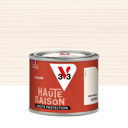Lasure V33 Haute saison 8 ans cèdre blanc satiné 0.125 l - V33