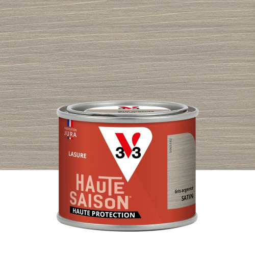 Lasure V33 Haute saison 8 ans gris argent satiné 0.125 l - V33