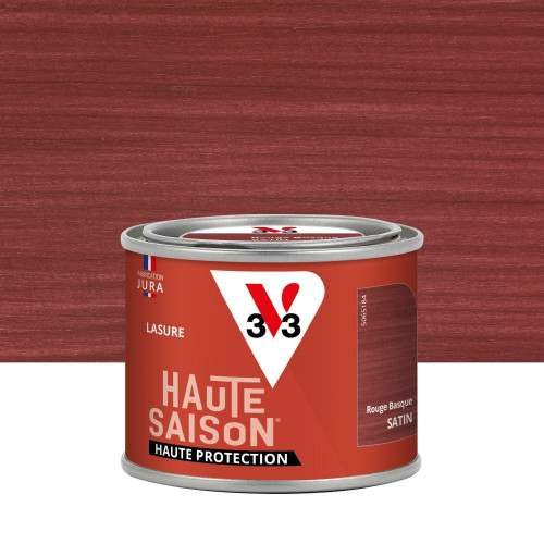 Lasure V33 Haute saison 8 ans rouge basque satiné 0.125 l - V33