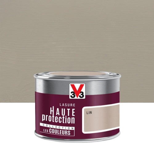 Lasure V33 HP LES COULEURS 8 ans lin satiné 0.125 L - V33