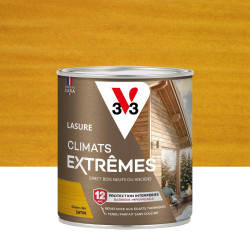 Lasure V33 Climats extrêmes® 12 ans chêne clair satiné 0.75 l - V33