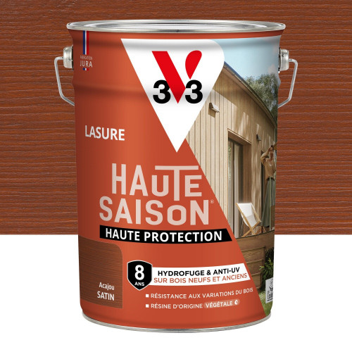 Lasure V33 Haute saison 8 ans acajou satiné 5L - V33