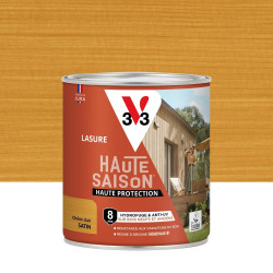 Lasure V33 Haute saison 8 ans chêne clair satiné 0.75 l de marque V33, référence: B9185900