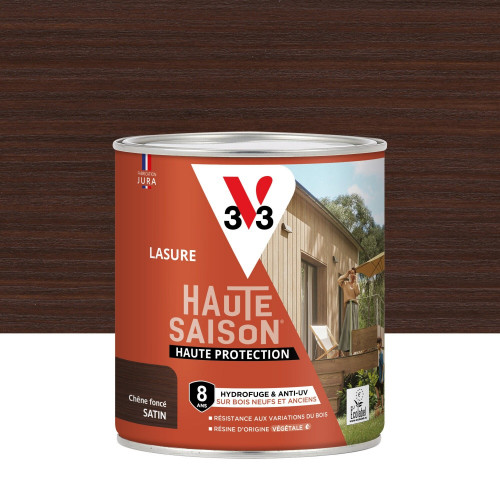 Lasure V33 Haute saison 8 ans chêne clair satiné 0.75 l - V33