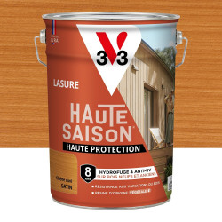 Lasure V33 Haute saison 8 ans chêne doré satiné 5 l de marque V33, référence: B9186400