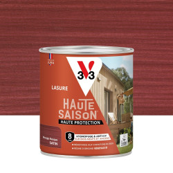 Lasure V33 Haute saison 8 ans rouge basque satiné 0.75 l - V33