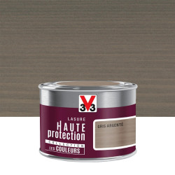 Lasure V33 HP LES COULEURS 8 ans gris argente satiné 0.125 L - V33