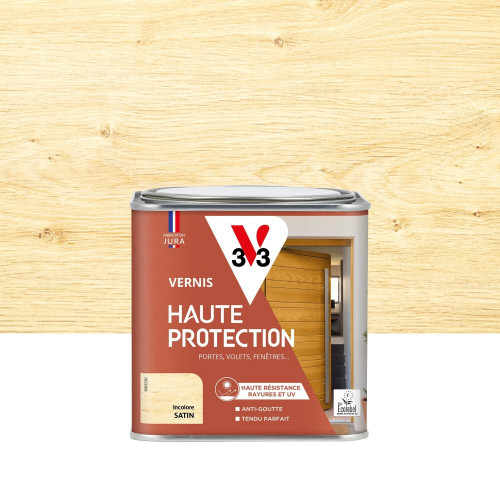 Vernis pour bois extérieur V33 Haute protection incolore satiné 0.5 l - V33