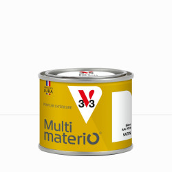 Peinture multimateriaux exterieure Multimaterio V33 blanc satine 0.125 l de marque V33, référence: B9189900