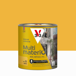 Peinture multimateriaux exterieure Multimaterio V33 miel satine 0.5 l de marque V33, référence: B9192100