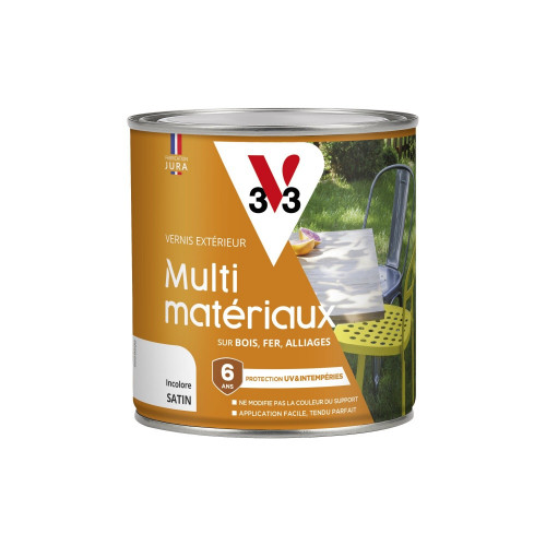 Vernis Multi-materiaux V33, incolore satine 0.5 l - V33