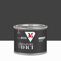 Peinture extérieure bois V33 Couleurs d'ici, anthracite  velours  0.125l de marque V33, référence: B9192900