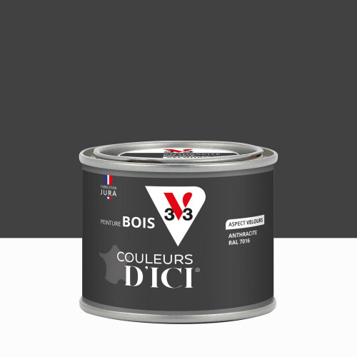 Peinture extérieure bois V33 Couleurs d'ici, anthracite  velours  0.125l - V33