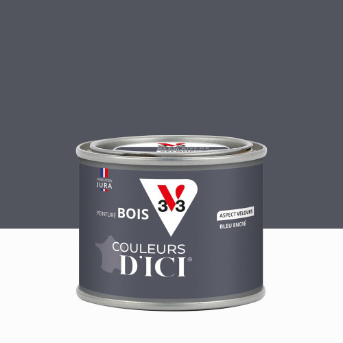Peinture extérieure bois V33 Couleurs d'ici, bleu encré velours  0.125l - V33