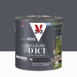 Peinture extérieure bois V33 Couleurs d'ici, bleu encré velours  2l de marque V33, référence: B9193800
