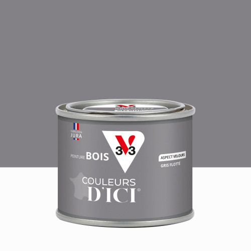 Peinture extérieure bois V33 Couleurs d'ici, gris flotté velours  0.125l - V33