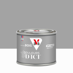 Peinture extérieure bois V33 Couleurs d'ici, gris soyeux velours  0.125l de marque V33, référence: B9194600