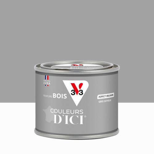 Peinture extérieure bois V33 Couleurs d'ici, gris soyeux velours  0.125l - V33