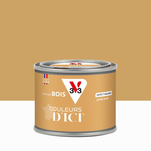 Peinture extérieure bois V33 Couleurs d'ici, jaune ocré velours 0.125l - V33