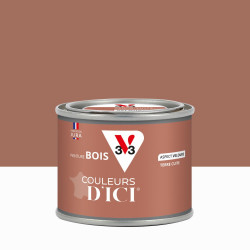 Peinture extérieure bois V33 Couleurs d'ici, terre cuite velours  0.125l de marque V33, référence: B9195800