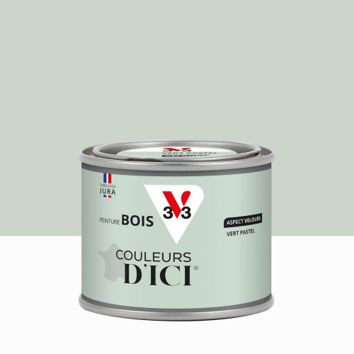 Peinture extérieure bois V33 Couleurs d'ici, vert pastel velours  0.125l - V33
