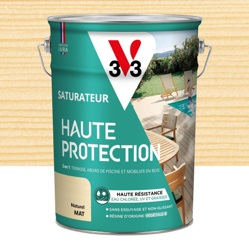 Saturateur pour bois extérieur V33 Haute protection naturel mat 5L - V33