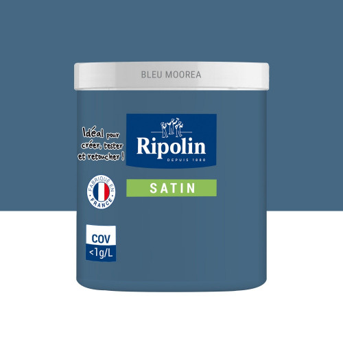 Testeur peinture bleu seram satine Interieur RIPOLIN 75 ml - RIPOLIN