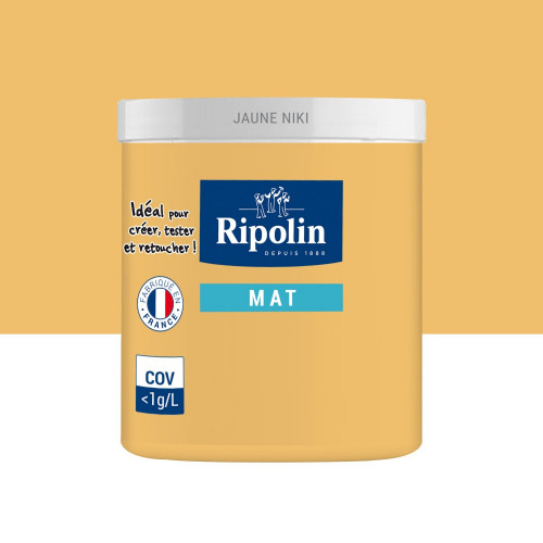 Testeur peinture jaune niki mat Interieur RIPOLIN 75 ml - RIPOLIN