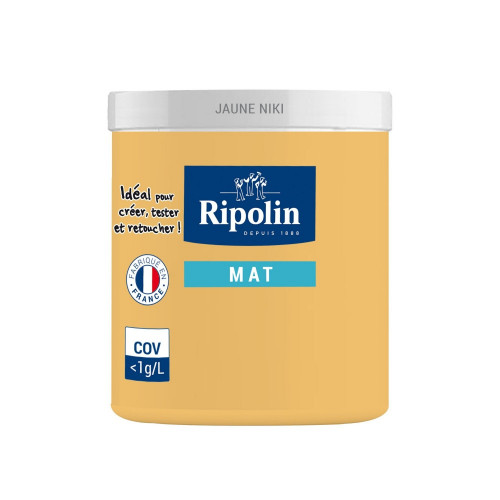 Testeur peinture jaune niki mat Interieur RIPOLIN 75 ml - RIPOLIN