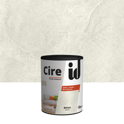 Cire  pour enduit ID, béton mat, 1 l - ID