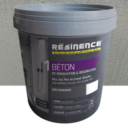 Enduit decoratif Beton RESINENCE, gris nordique, 4 kg de marque RESINENCE, référence: B9204700