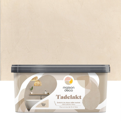 Enduit décoratif Tadelakt MAISON DECO, beige spa, 5l - MAISON DECO