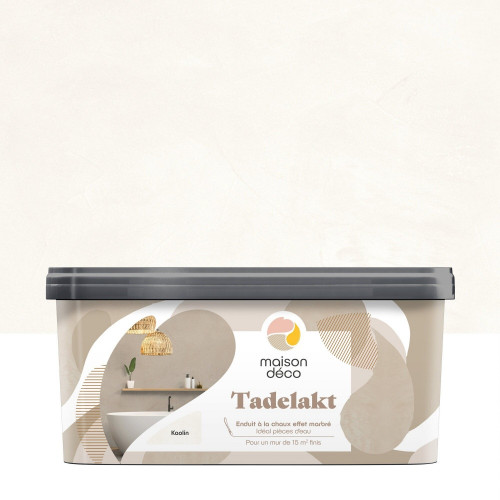 Enduit décoratif Tadelakt MAISON DECO, kaolin, 5l - MAISON DECO