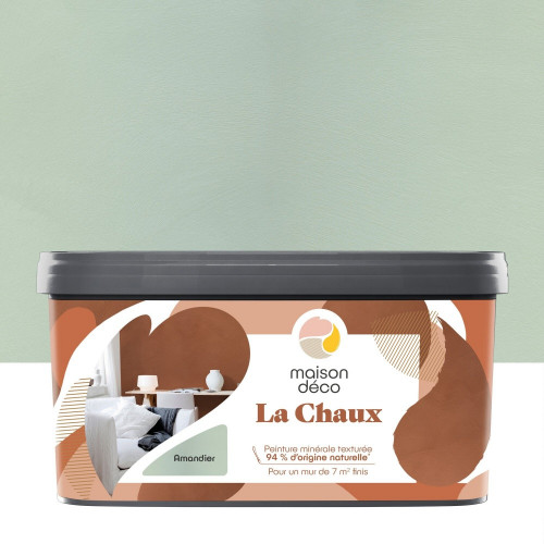 Peinture a effet, La chaux MAISON DECO, amandier, extramat, 2.5 l - MAISON DECO