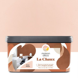 Peinture a effet, La chaux MAISON DECO, rose petale, extramat, 2.5 l - MAISON DECO