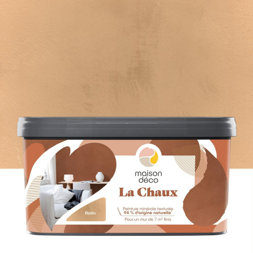 Peinture a effet, La chaux MAISON DECO, rotin, extramat, 2.5 l - MAISON DECO