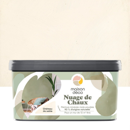 Peinture a effet, Nuage de chaux MAISON DECO, chat. sabl, extramat, 2 l - MAISON DECO
