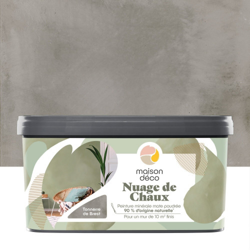 Peinture a effet, Nuage de chaux MAISON DECO, tonnerre brest, extramat, 2 l - MAISON DECO