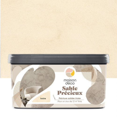 Peinture à effet, Sable precieux MAISON DECO, ivoire, sablé, 2l - MAISON DECO