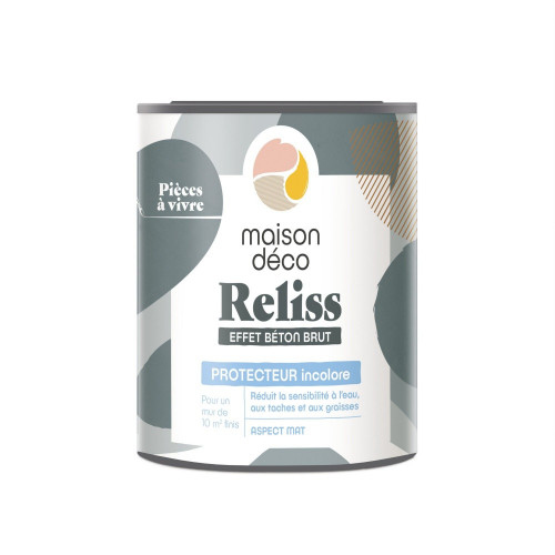 Protecteur Reliss beton, MAISON DECO, protecteur incolore satiné, 1l - MAISON DECO
