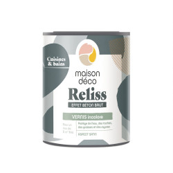 Vernis Reliss beton, MAISON DECO, vernis incolore satiné, 1l de marque MAISON DECO, référence: B9209700