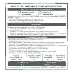 Vernis Reliss beton, MAISON DECO, vernis incolore satiné, 1l - MAISON DECO