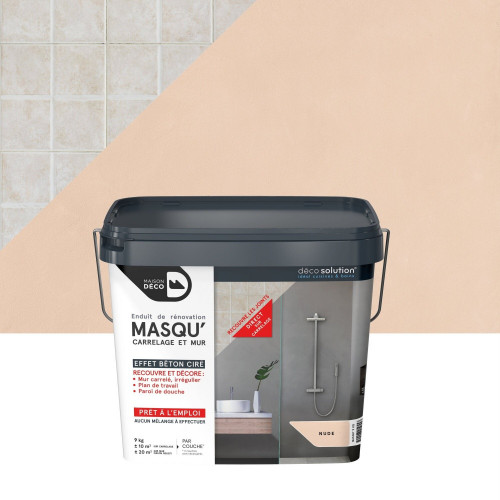 Enduit Masqu'carrelage et mur MAISON DECO, nude, 9 kg - MAISON DECO