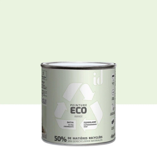 Peinture amande mur / plafond ID Eco satiné 0.5 l - ID