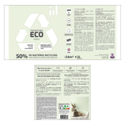Peinture amande mur / plafond ID Eco satiné 2 l - ID